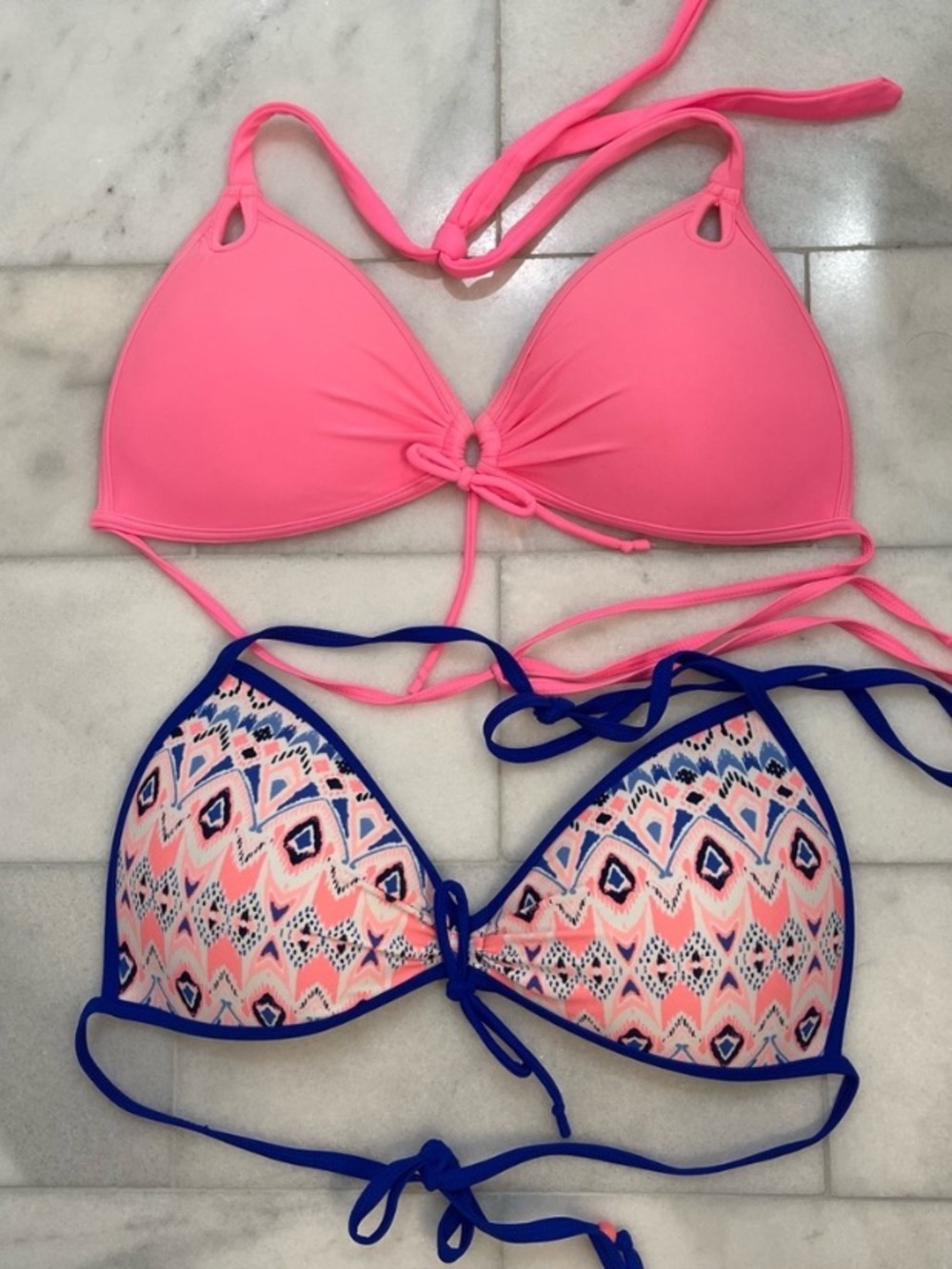 2 Woman’s Push Up Bikini Tops. Size C cup. XL.